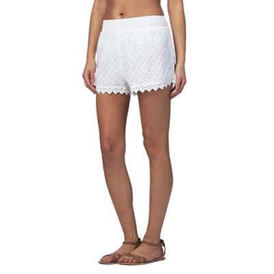 Debenhams White lace shorts